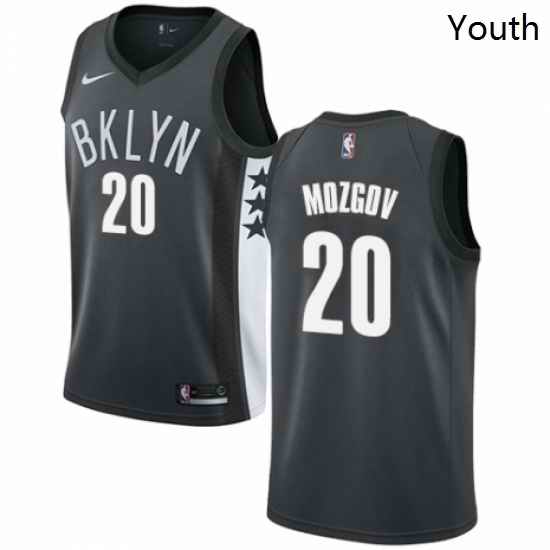 Youth Nike Brooklyn Nets 20 Timofey Mozgov Swingman Gray NBA Jersey Statement Edition